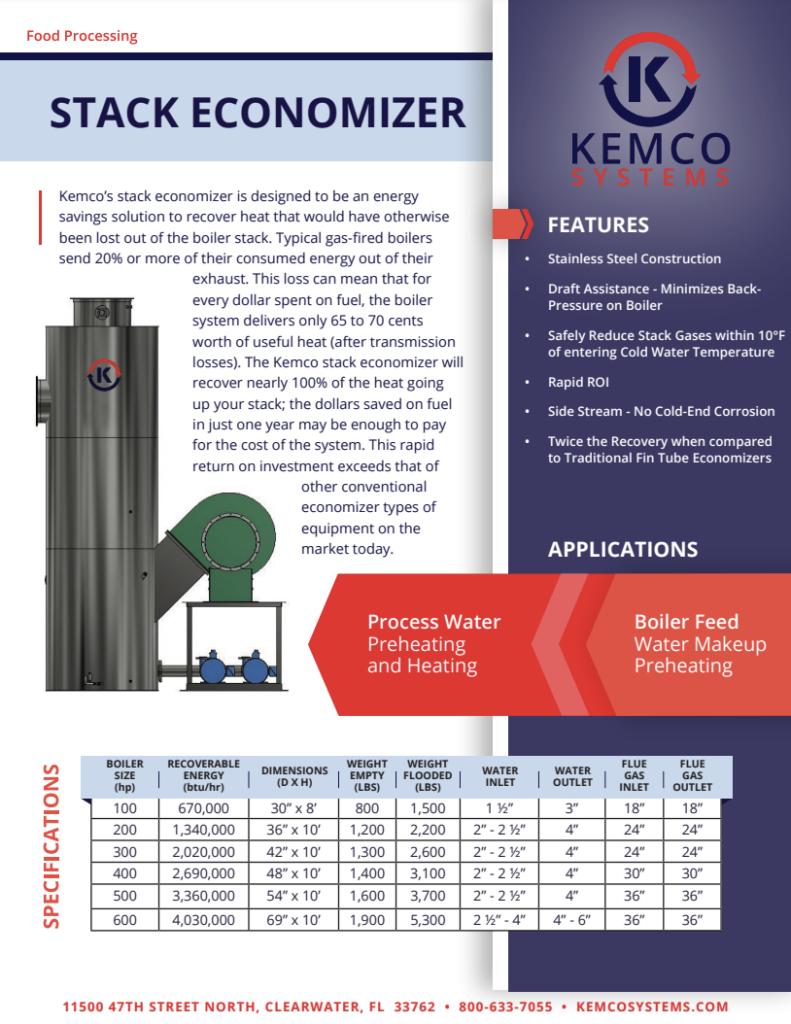 stack economizer data sheet